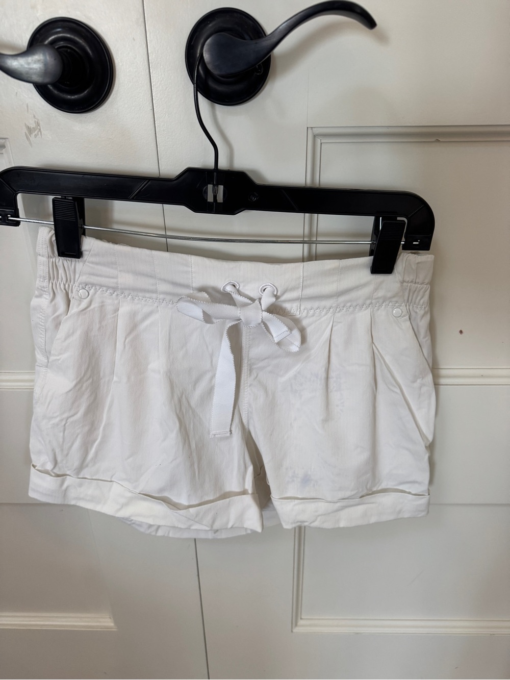 lululemon athletica White High-Waist Drawstring Shorts